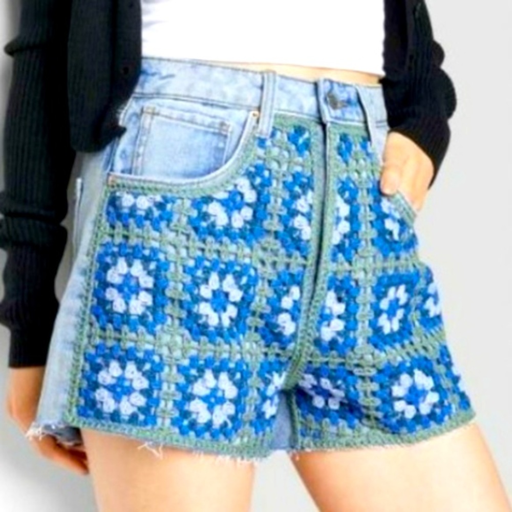 Wild Fable crochet shorts. Retro Y2k granniecore